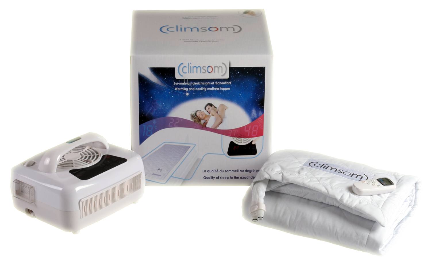 Climsom personal surmatelas climatise pour réduire fatigue et bouffe de chaleur